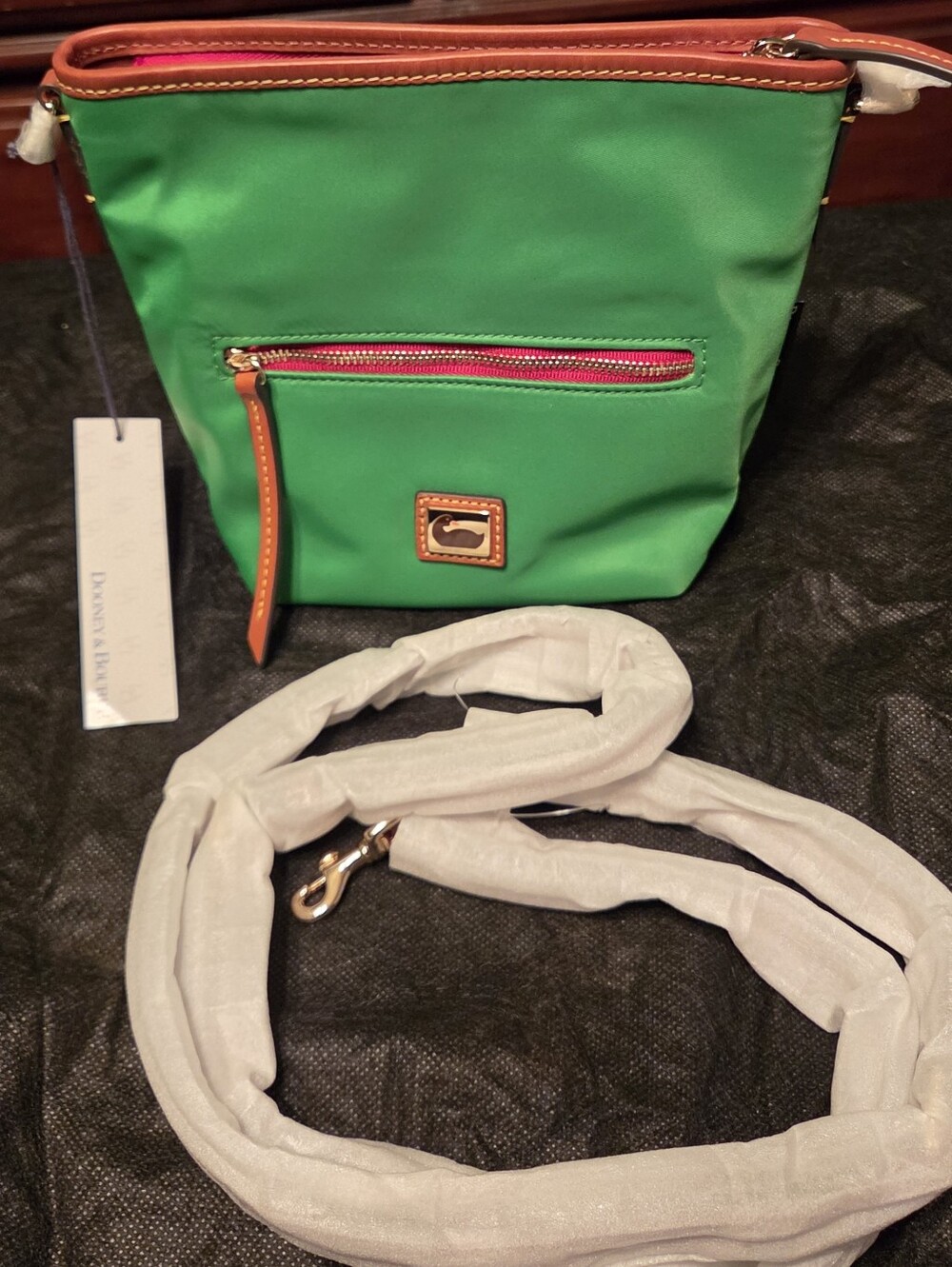 Dooney & Bourke Wayfarer Small Nylon Hobo Crossbody in Kelly Green
